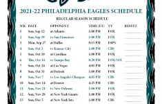Eagles Schedule 2021 2022 Printable