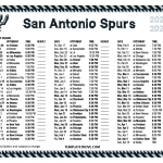 Printable 2021 2022 San Antonio Spurs Schedule