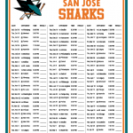 Printable 2021 2022 San Jose Sharks Schedule
