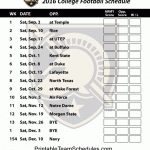 Printable Army Black Knights Football Schedule 2016 Army