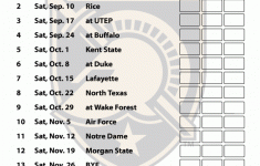 Printable Army Black Knights Football Schedule 2016 Army