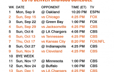 Printable Denver Broncos Schedule 2021 Printable