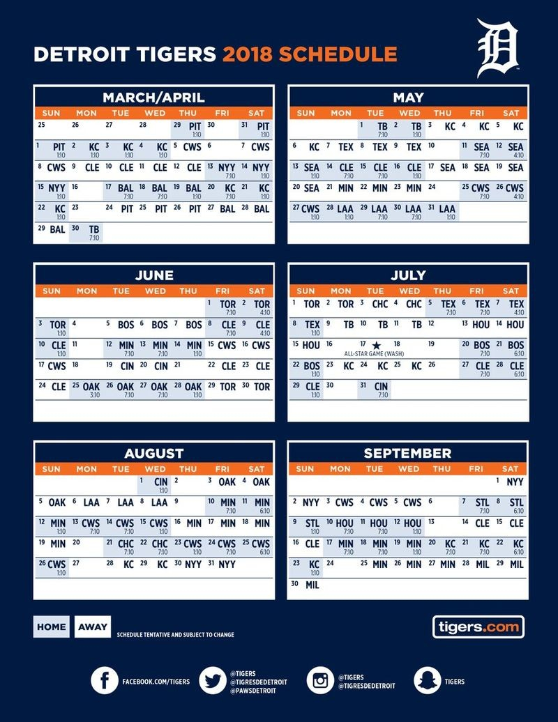 Detroit Tigers Radio Schedule 2022 Printable Printable Schedule