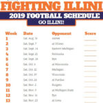 Printable Illinois Fighting Illini Football Schedule