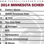 Printable Minnesota Gophers Football Schedule 2014 The