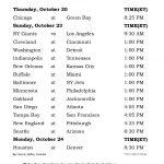 Printable NFL Football Schedule Week 7 NFL Schedule 2021