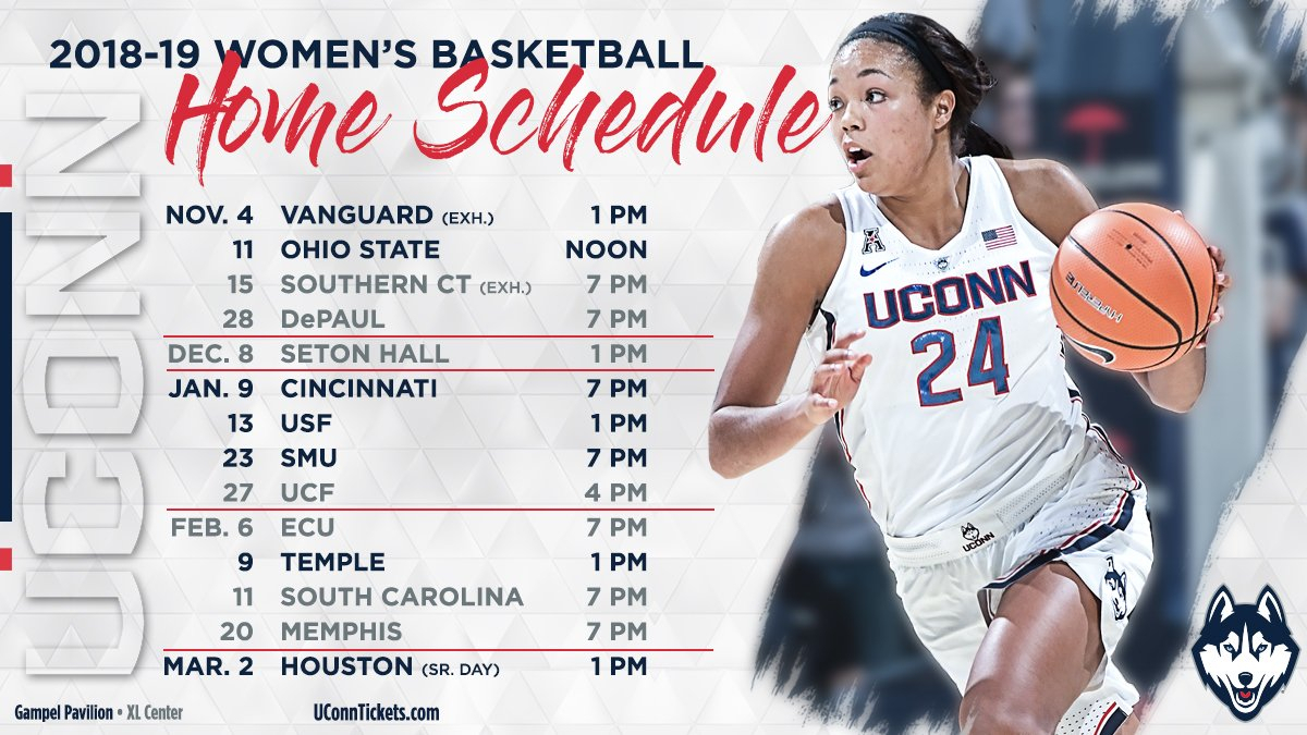 Printable Schedule For Uconn Women s Basketball 