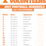 Printable Tennessee Volunteers Football Schedule