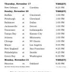Printable Week 11 NFL Schedule Pick Em Sheets Football