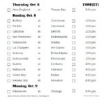 Printable Week 5 NFL Schedule Pick Em Sheets Nfl