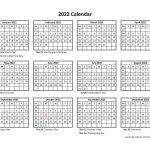 Printable Yearly Calendar 2022 Free calendar template