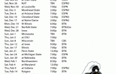 Purdue Boilermakers Basketball Schedule 2016 17 Print