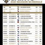 Saints Release Full 2021 Schedule Includes 5 Primetime Games