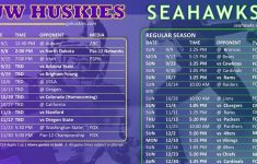 Seahawks And Husky Football Schedules