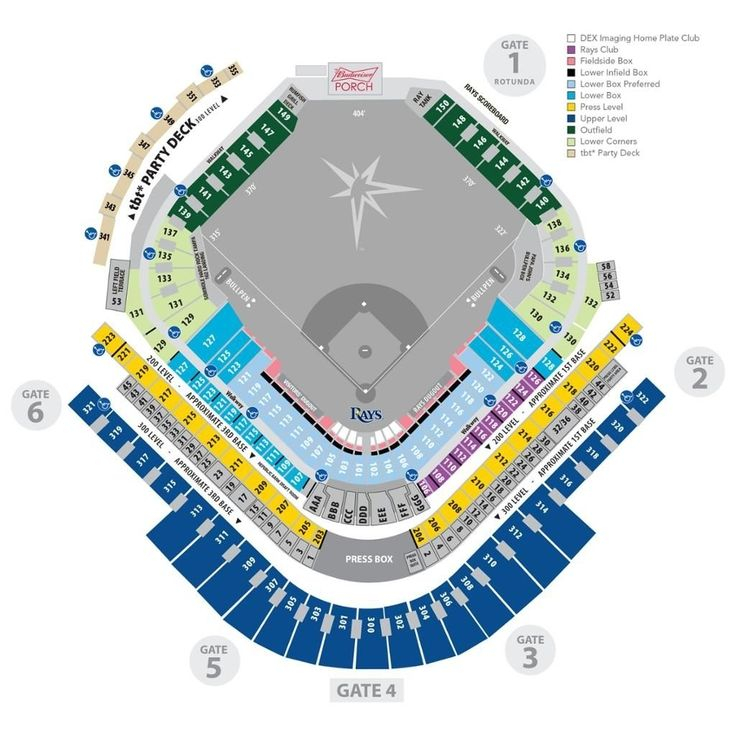 Tampa Bay Rays Seating Chart In 2020 Tampa Bay Rays