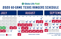 Texas Rangers Printable Schedule Texas Rangers