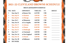 Free Printable Cleveland Browns 2022 Schedule