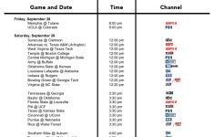 This Weekend S Comprehensive College Football TV Schedule