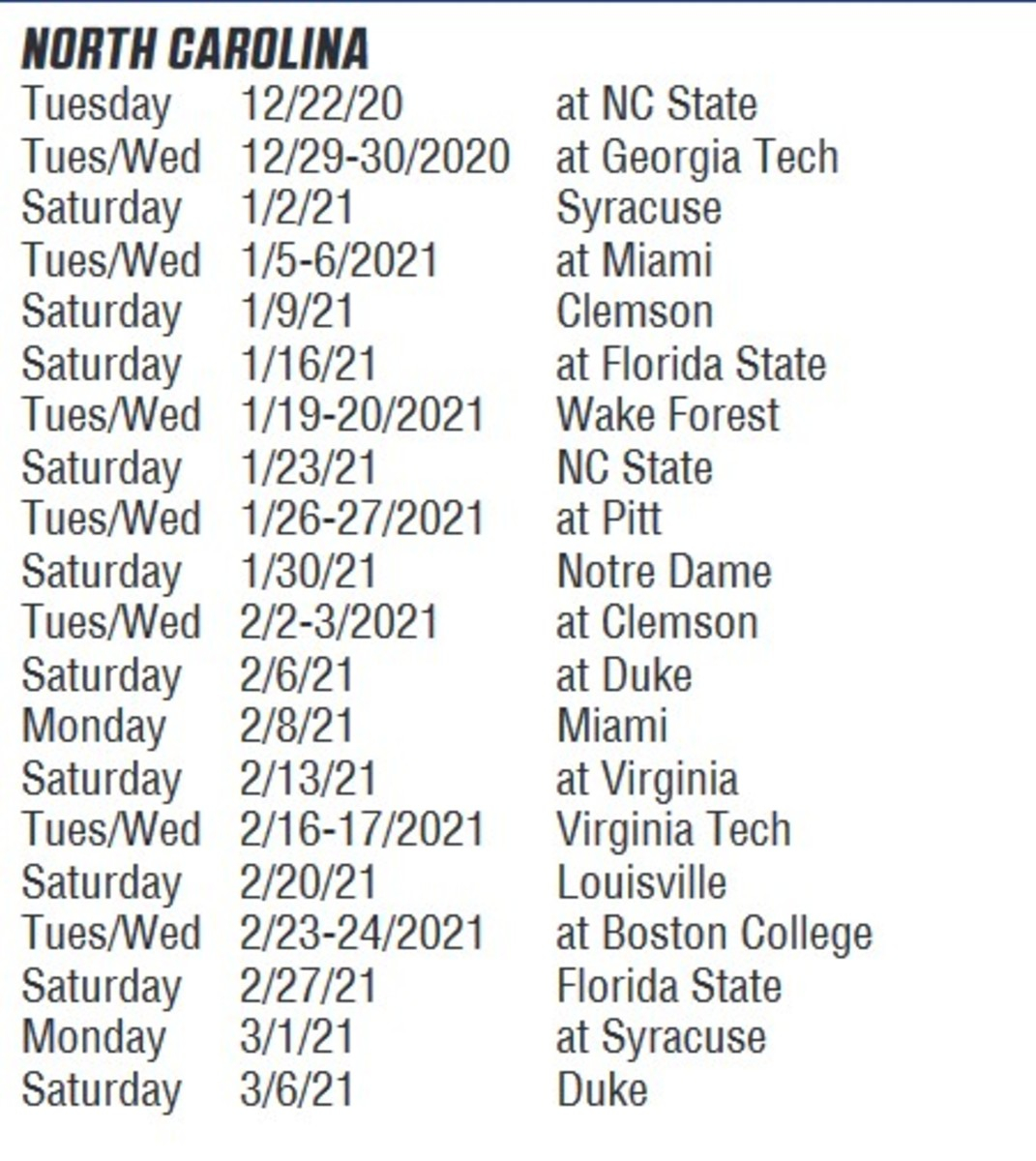 UNC Basketball Schedule Is Released Sports Illustrated 