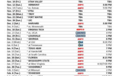 University Of Kentucky Printable Basketball Schedule