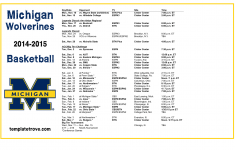 University Of Michigan Basketball Schedule Examples And