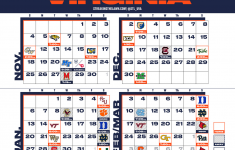 Virginia Basketball 18 19 Printable Schedule Streaking