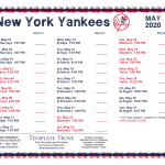 Yankees Calendar Schedule 2022 Printable Calendar 2022