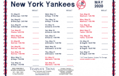 Yankees Calendar Schedule 2022 Printable Calendar 2022