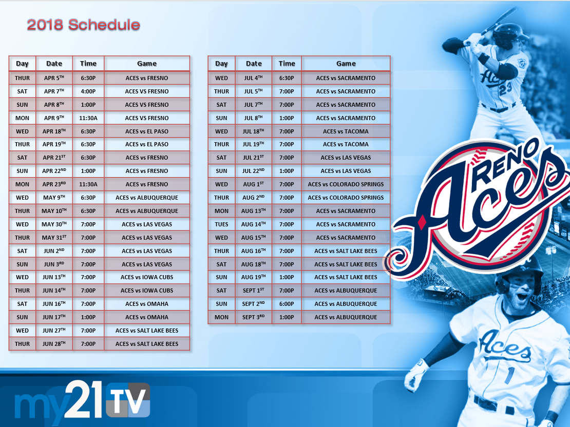 2012 High School Baseball Schedule Reno Aces Schedule