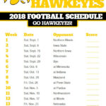2018 Printable Iowa Hawkeyes Football Schedule Iowa Hawkeye Football