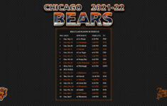 2021 2022 Chicago Bears Wallpaper Schedule