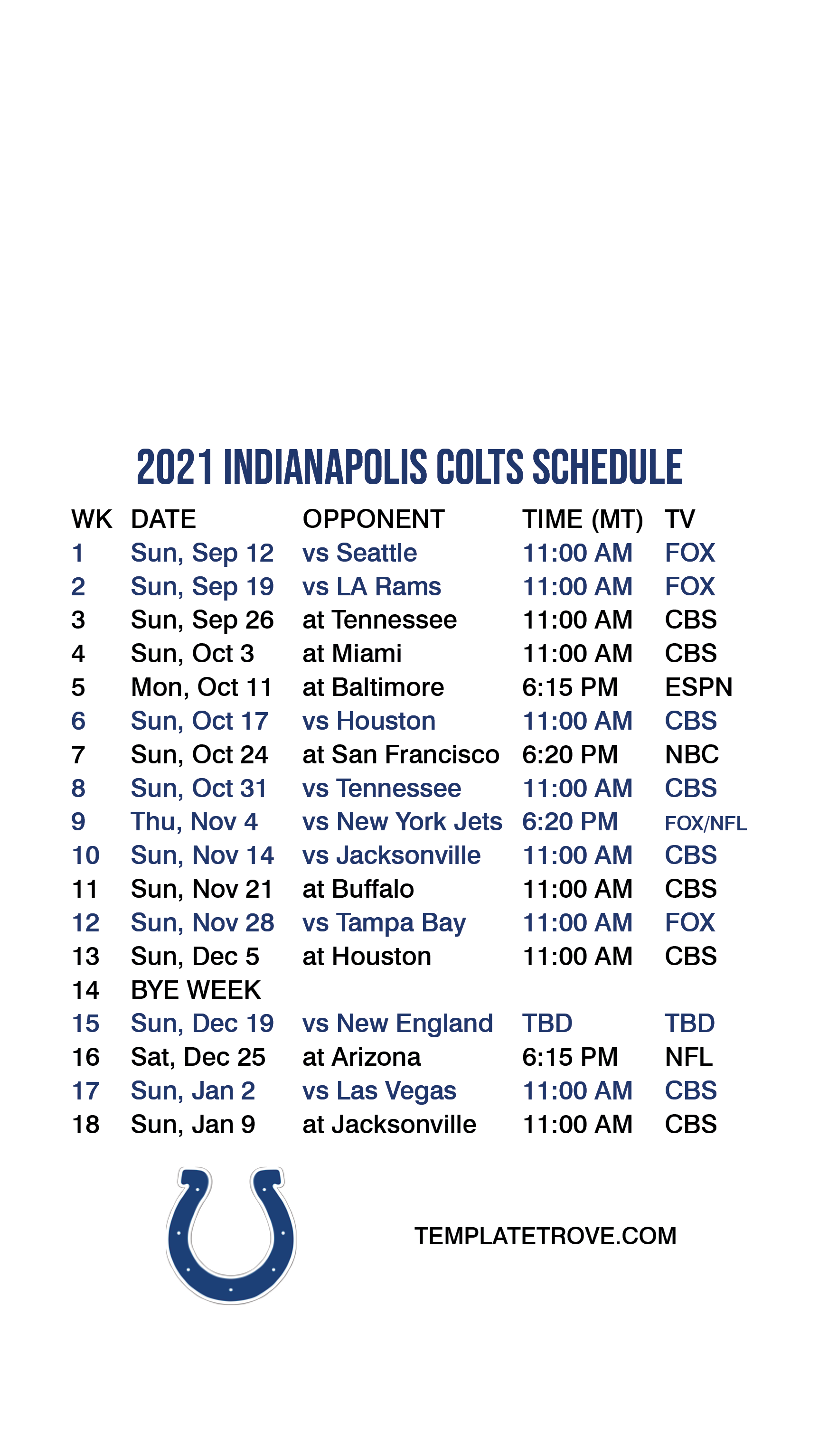 2021 2022 Indianapolis Colts Lock Screen Schedule For IPhone 6 7 8 Plus