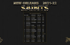 2021 2022 New Orleans Saints Wallpaper Schedule