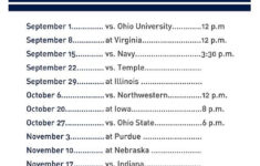 2021 Penn State Football Schedule Printable FreePrintableTM