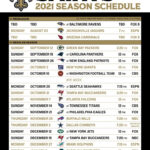 2021 Saints Schedule Revealed In 2021 New Orleans Saints Schedule