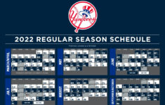 Printable 2022 Yankees Schedule