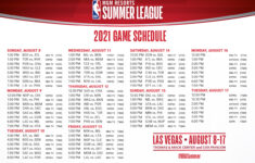2022 Nba Summer League Schedule Season Schedule 2022