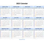 2023 Calendar Blank Printable Calendar Template In PDF Word Excel