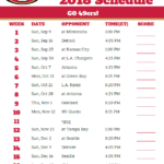 49ers Schedule 2022 Festival Schedule 2022