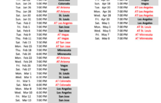 Printable Anaheim Ducks Schedule 2021-2022