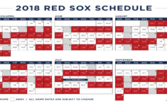 Challenger Printable Red Sox Schedule Miles Blog