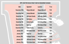 Freshmen Basketball Schedule