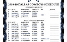 Printable Schedule 2023 Dallas