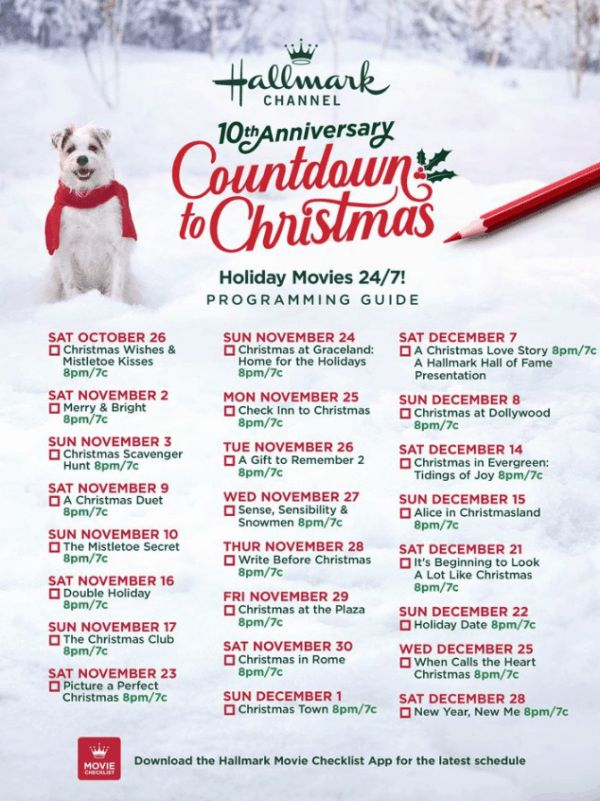 Hallmark Movies Schedule For 2020 Christmas Movies Coming Soon