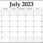 July 2023 Calendar Free Printable Calendar