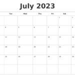 July 2023 Calendars Free
