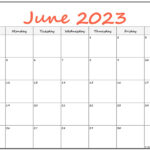 June 2023 Calendar Free Printable Monthly Calendars