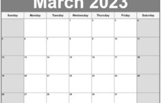Printable Schedule 2023 March