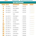 Miami Dolphins Schedule 2019 Fins4Life Regarding Printable December