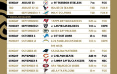 New Orleans Saints Release Schedule For 2020 Season